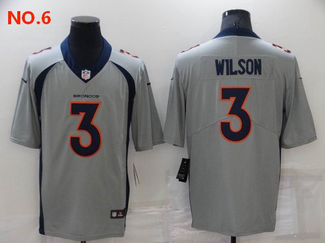 Men's Denver Broncos 3 3 Russell Wilson Jersey NO.6 ;